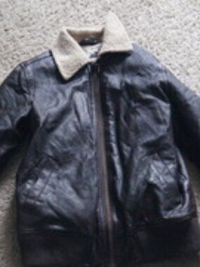 Boys Leather Jacket (with fur collar)